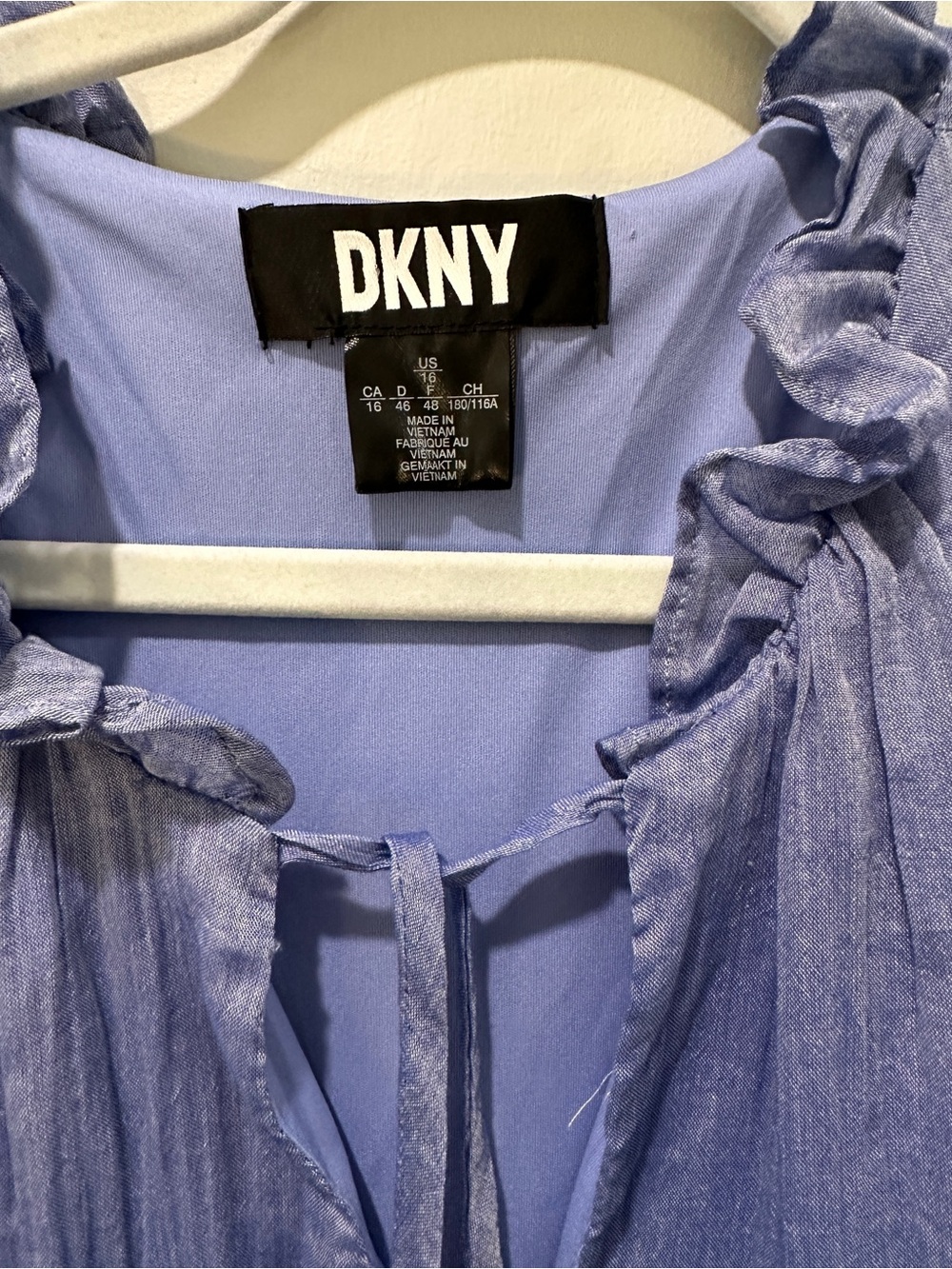 DKNY Chambray-Style Tiered Dress - Picture 2 of 5